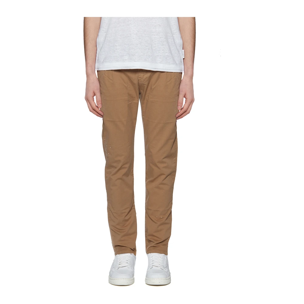 Daniele Alessandrini Katoenen Chino Broek Brown Heren