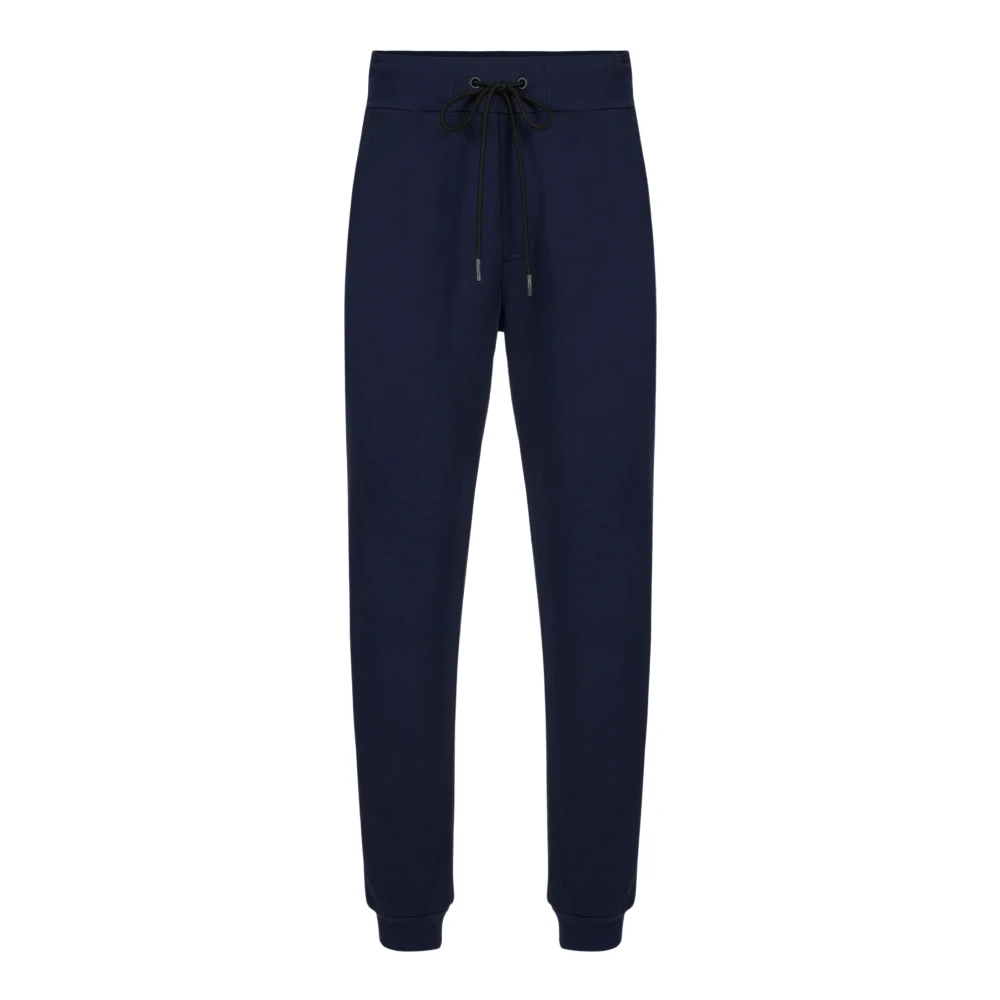Iceberg Blauwe katoenen fleecejoggingbroek met berenprint Blue Heren