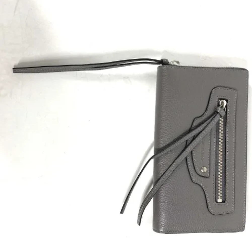 Balenciaga Vintage Pre-owned Leather wallets Gray Dames