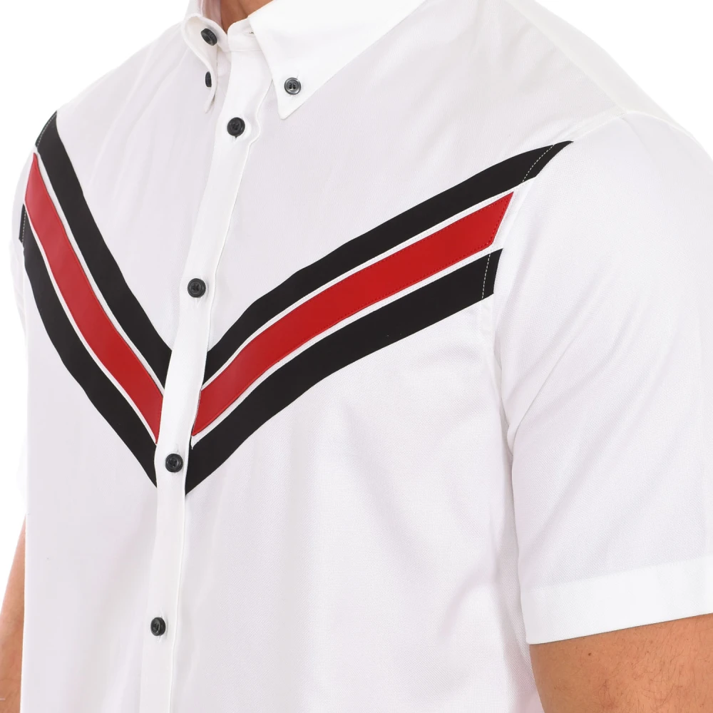 Dsquared2 Klassieke pasvorm korte mouwen overhemd White Heren