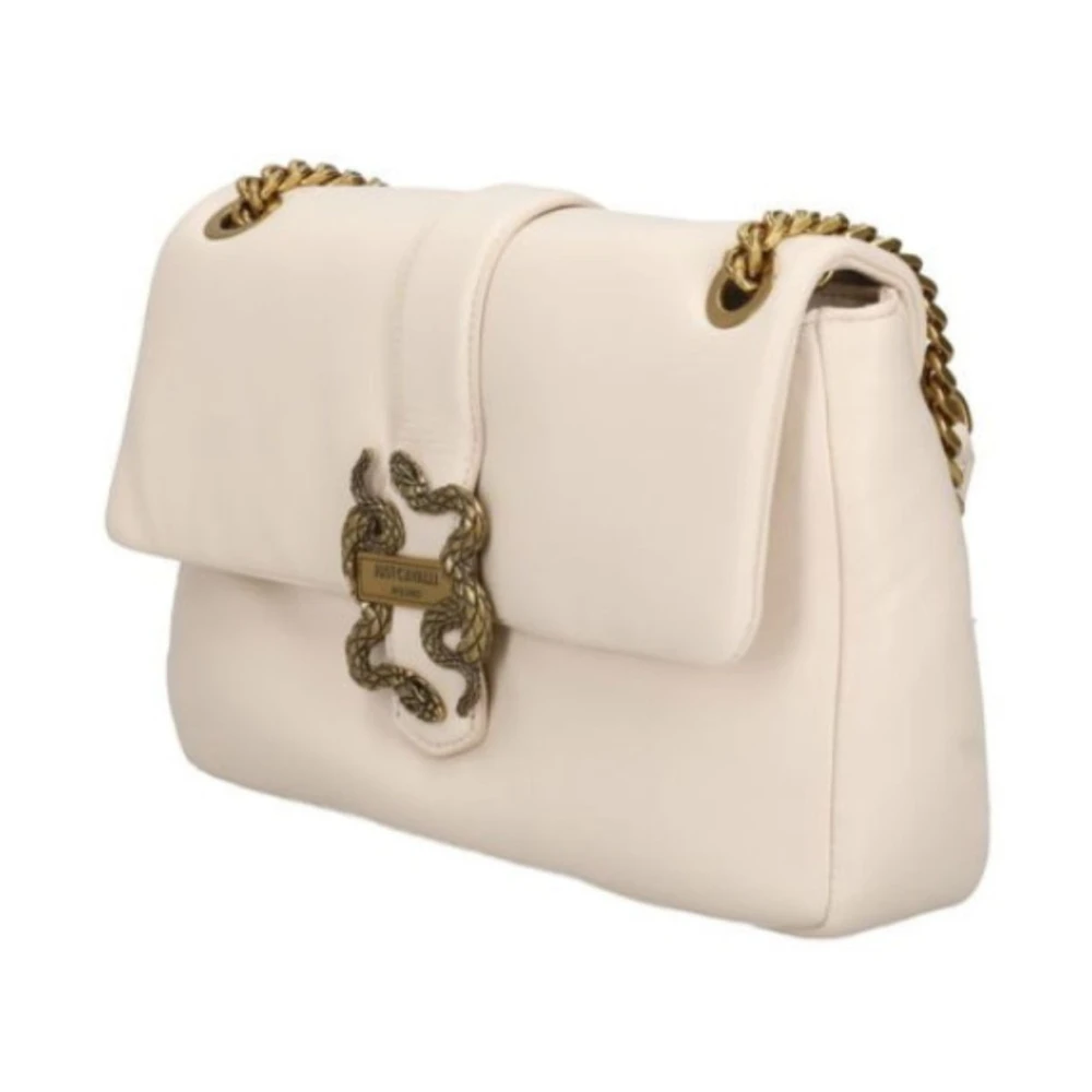Just Cavalli Nieuwe Iconische Puffy Dames Tas White Dames