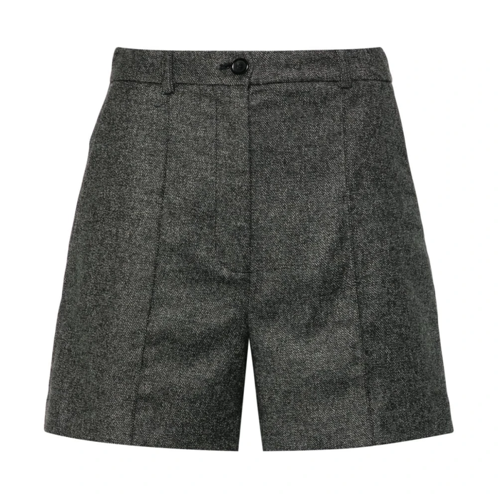 Pinko Hoge taille antracietgrijze shorts Gray Dames