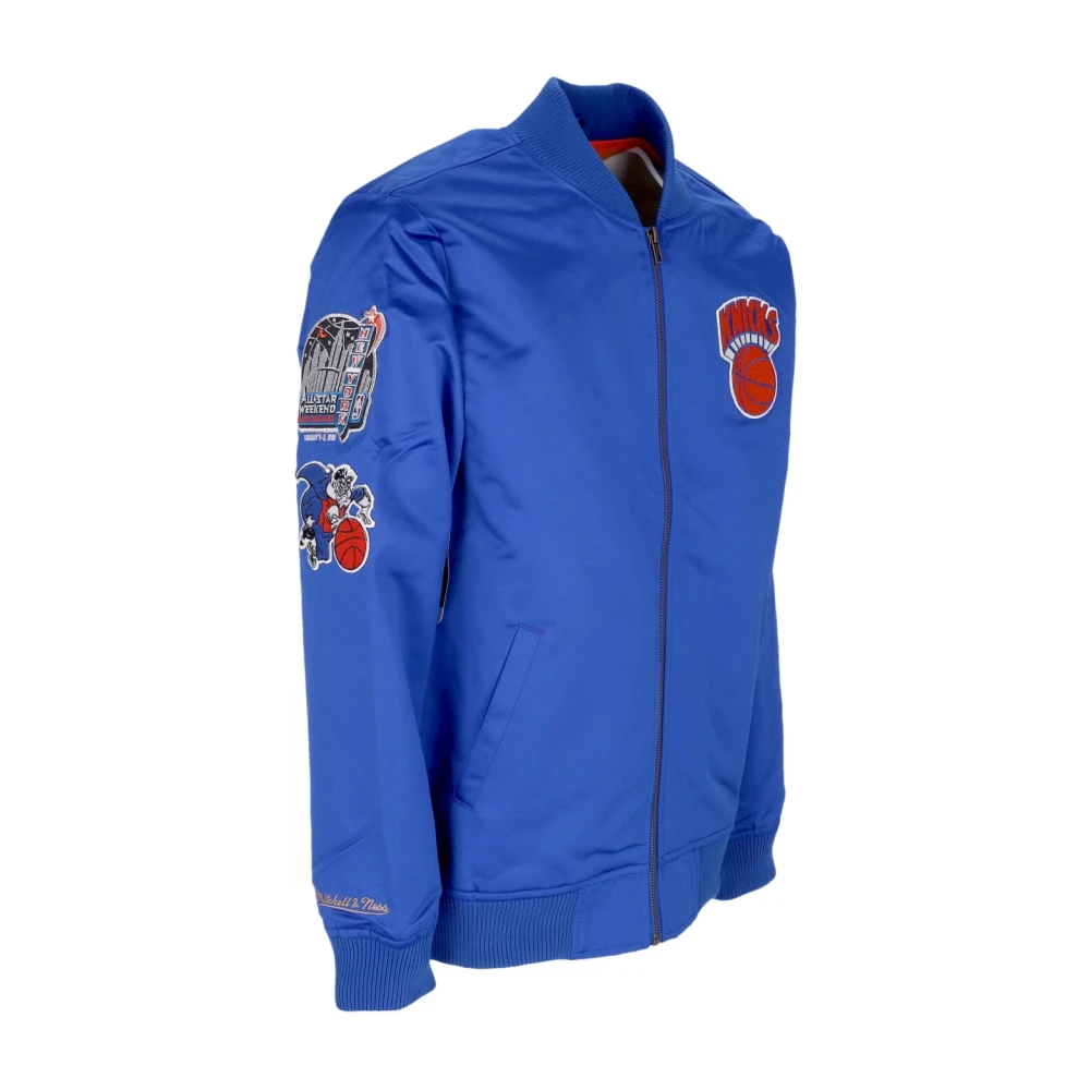 Mitchell & Ness NBA Lichtgewicht Satijnen Bomberjack Blue Heren