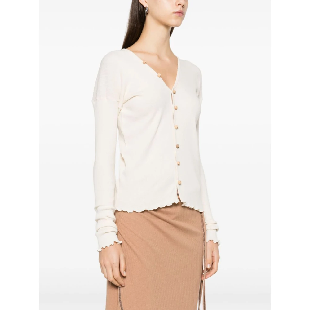 Baserange Merino Wol Coltrui Trui Bruin White Dames