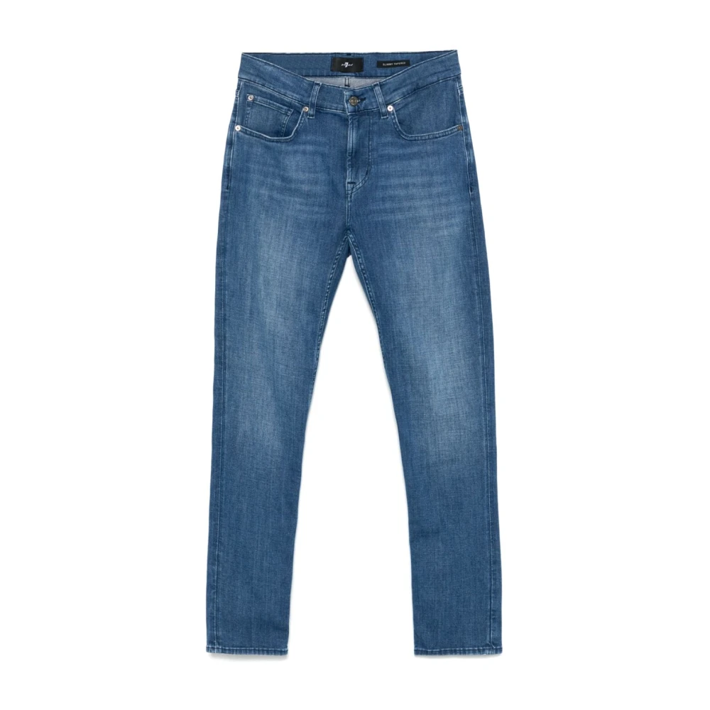 7 For All Mankind Men's Blue Denim Jeans With Classic Style W33