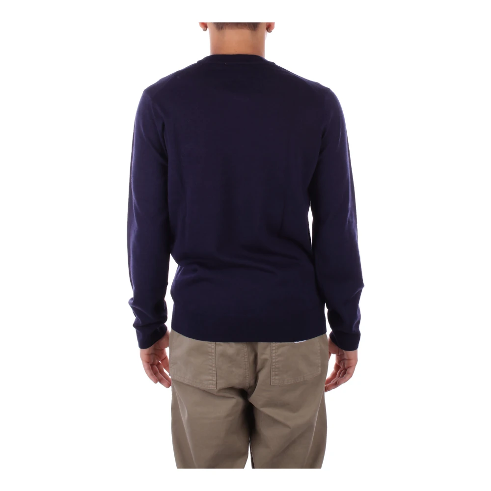 Lacoste Blauwe Logo Front Sweater Blue Heren