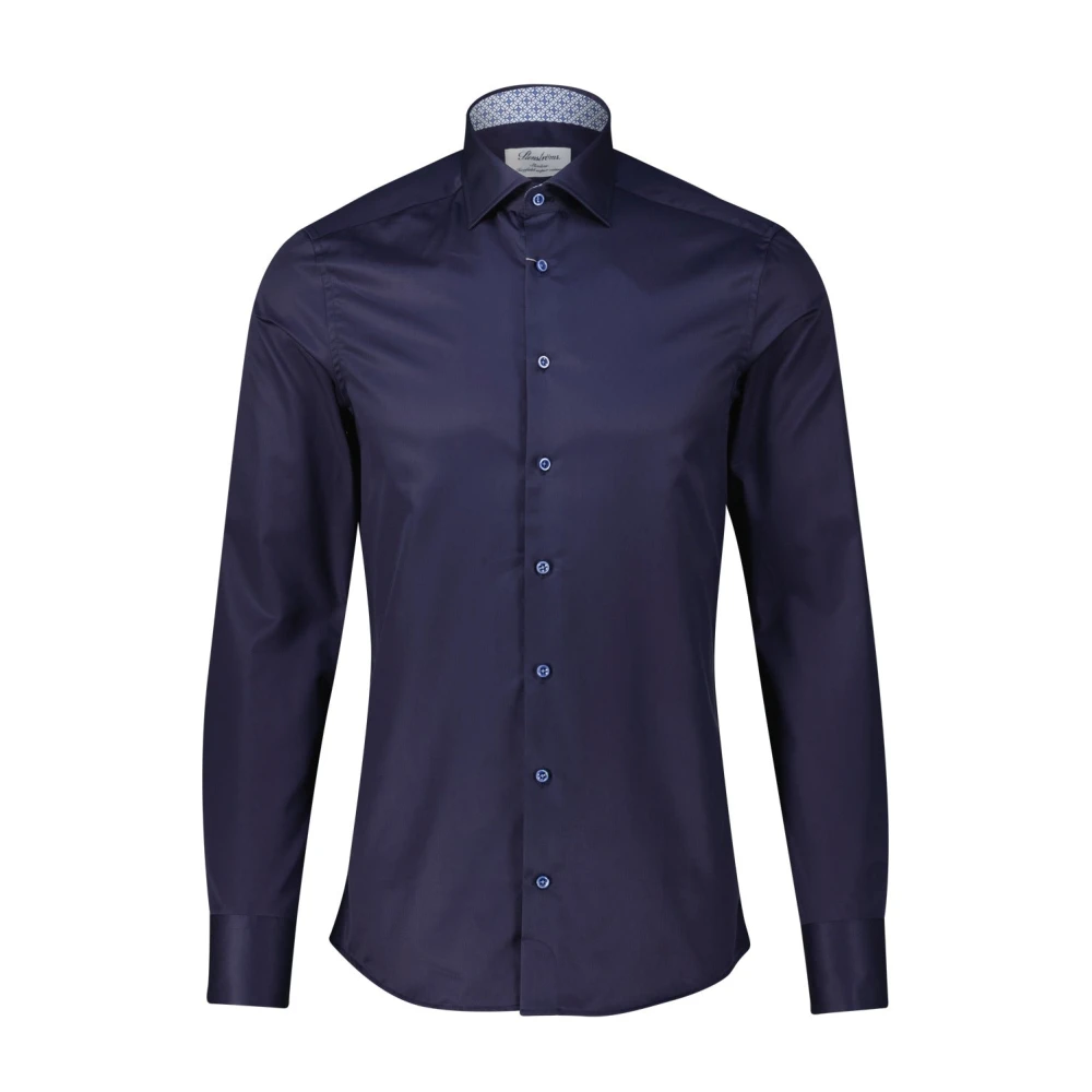 Stenströms Katoenen Slim-Fit Overhemd met Button-Down Kraag Blue Heren