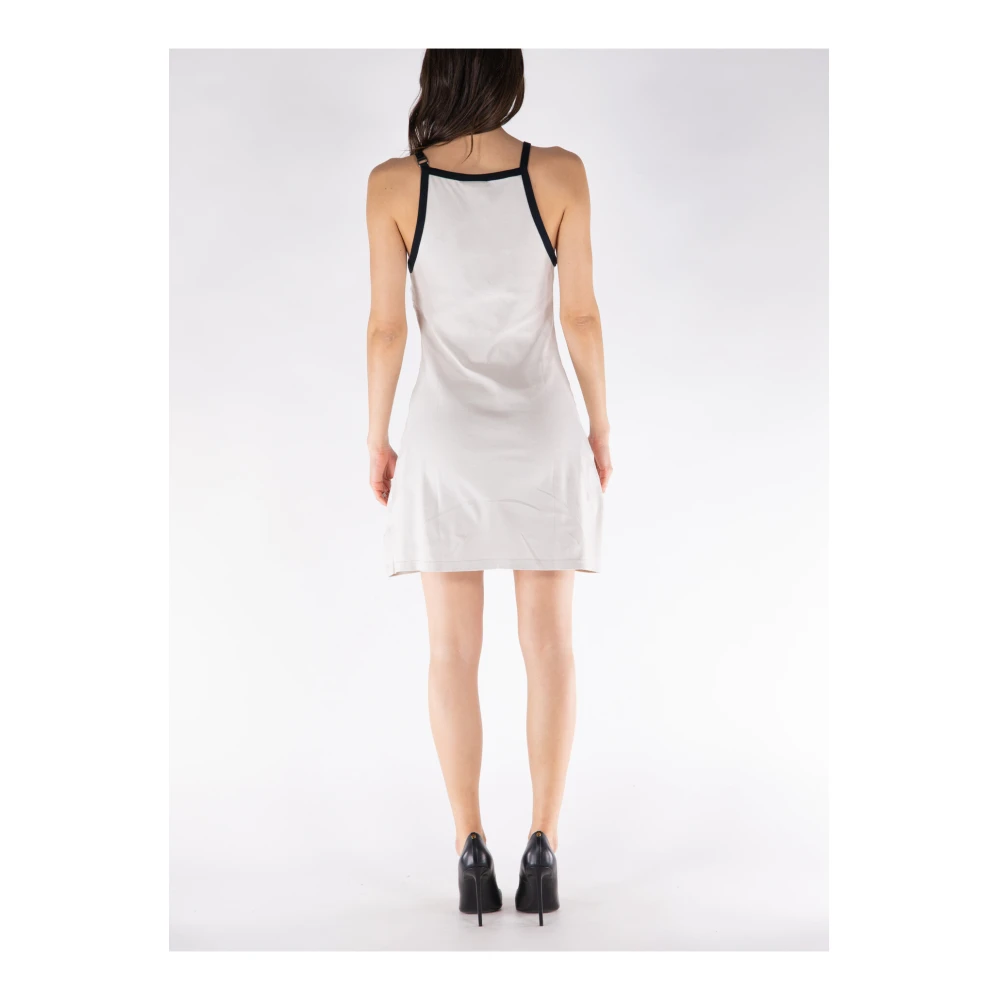 Courrèges Contrast Gesp Jurk White Dames