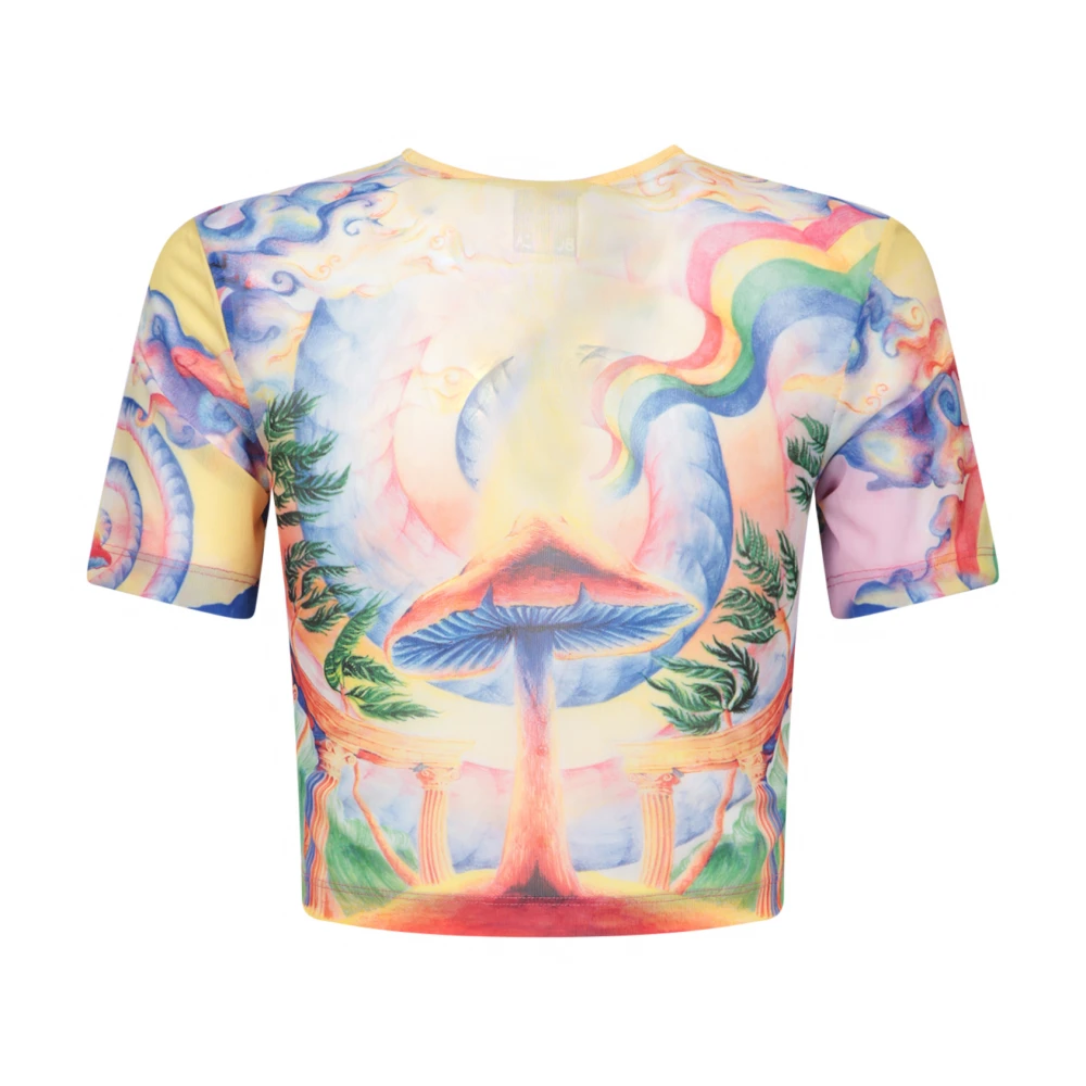 Casablanca Artistic Mesh Print T-shirt Multicolor Dames