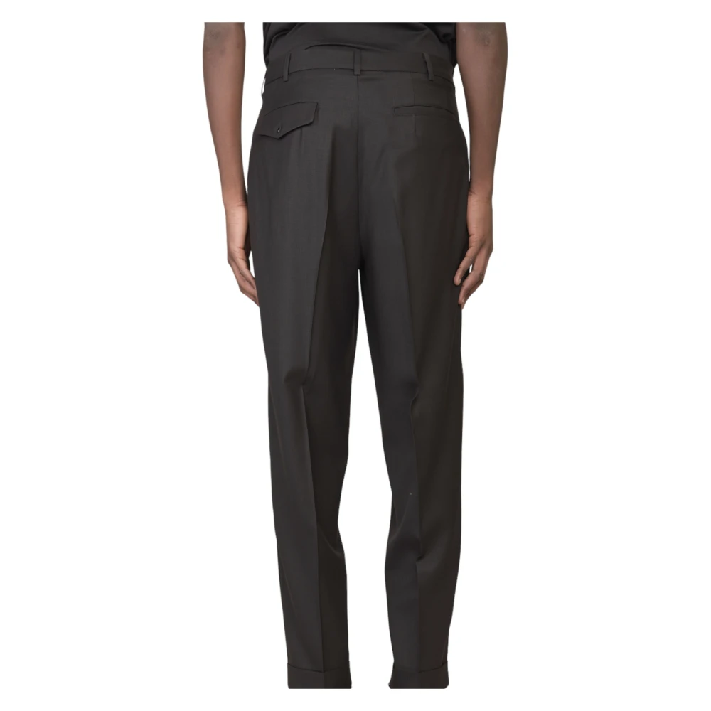 Magliano Stijlvolle Dubbel Geplooide Broek Black Heren