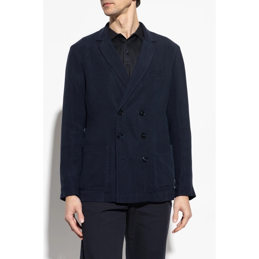 Giorgio Armani Double-breasted blazer Blue Heren