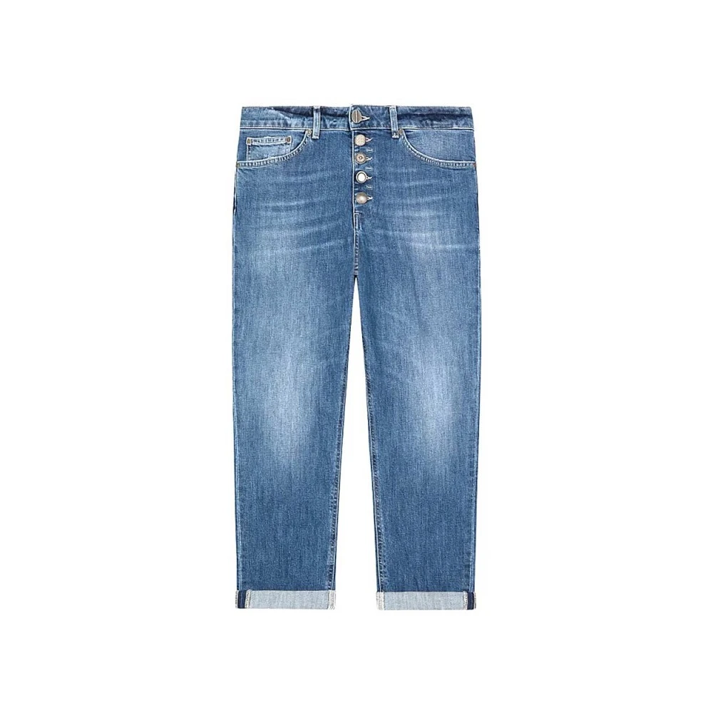 Dondup Italiaanse Jeans met Opgerolde Manchetten Blue Dames