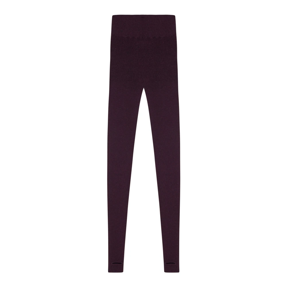 Cortana Women's Burgundy Elmer, Leggings In Baby Alpaca And Merino Wool