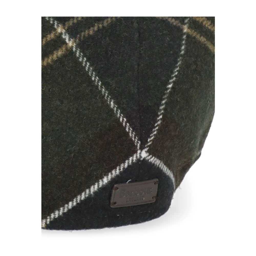 Barbour Groene Tartan Baskische Hoed voor Mannen Green Heren