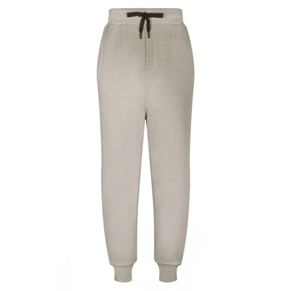 Dolce & Gabbana Crest-Print Track Pants Gray Heren