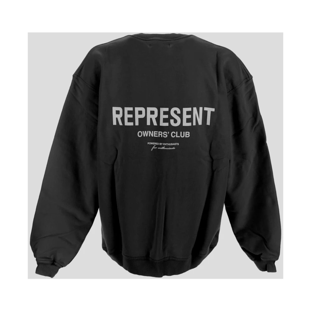 Represent Cotton Logo Sweatshirt Black Heren