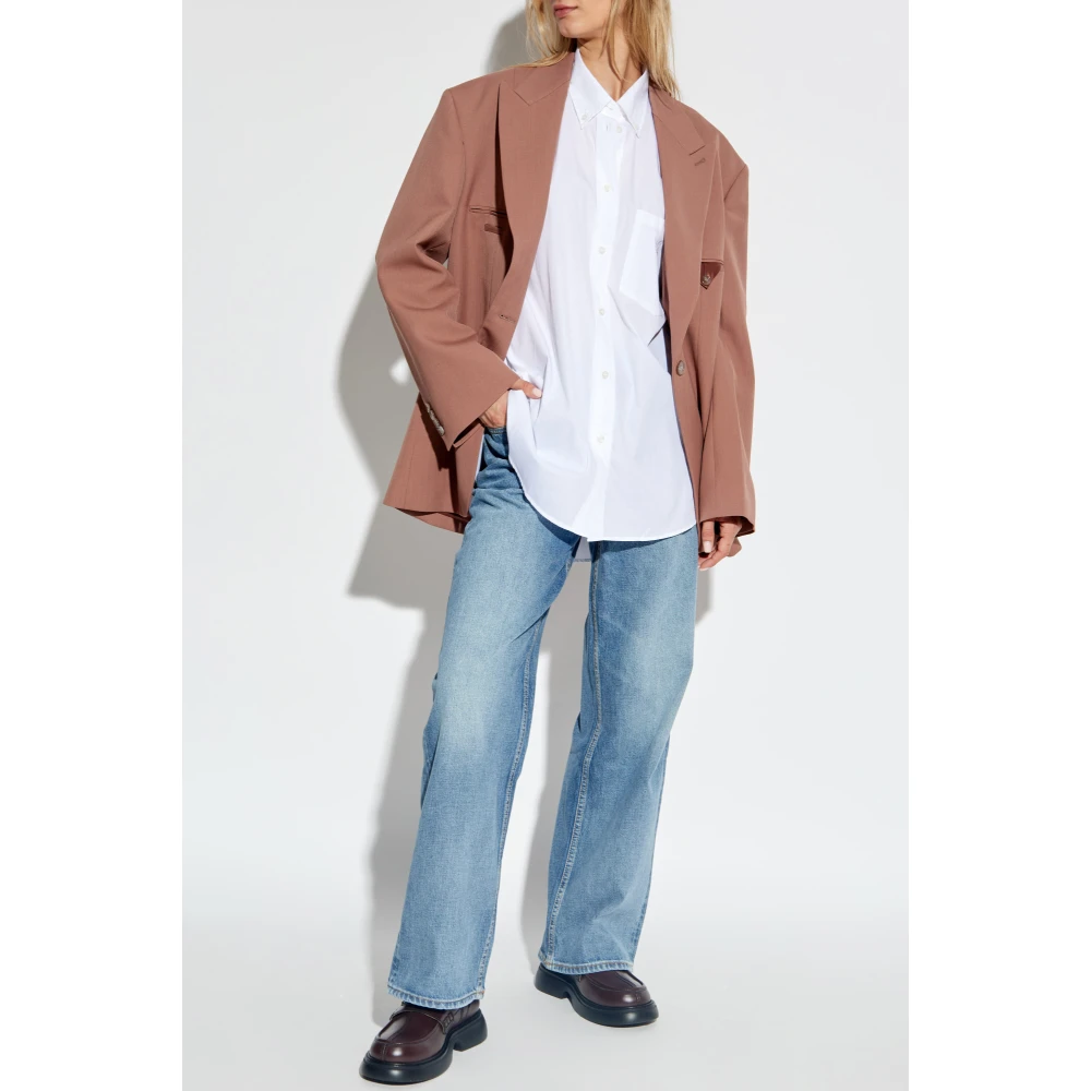 Ganni Straight-leg jeans Blue Dames