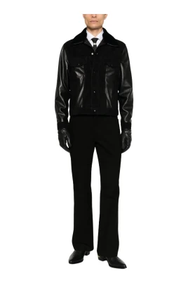 Panelled Leather Jacket