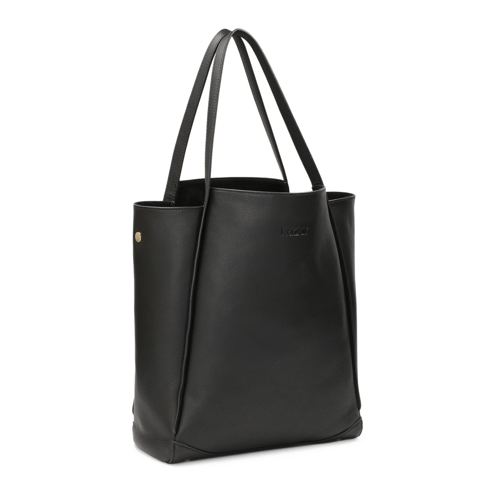 Kazar Zwarte minimalistische schoudertas Black Dames