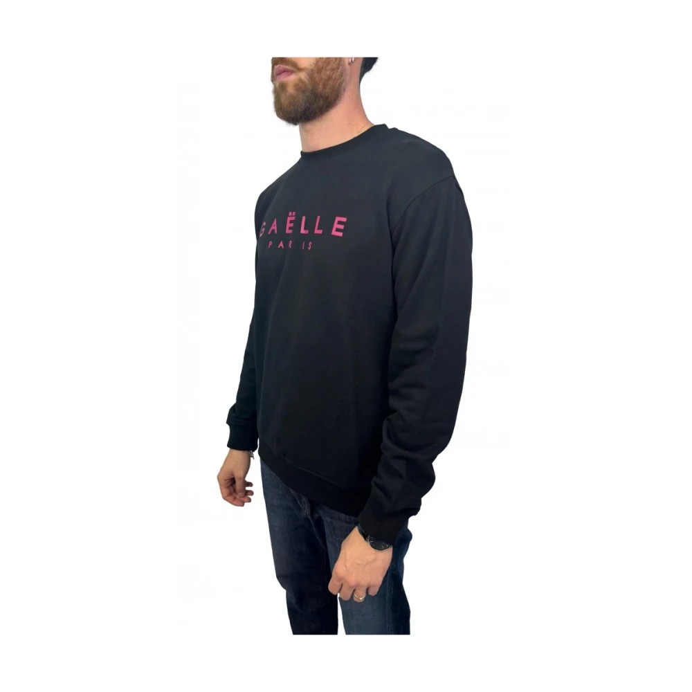 Gaëlle Paris Zwarte Katoenen Sweater Black Heren