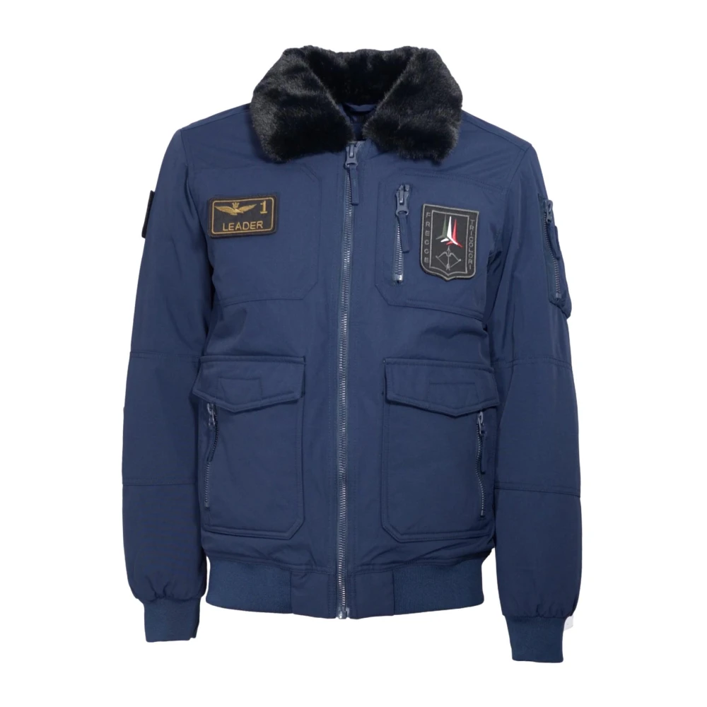 aeronautica militare Gewatteerd Pilotenjack in Blauw Blue Heren