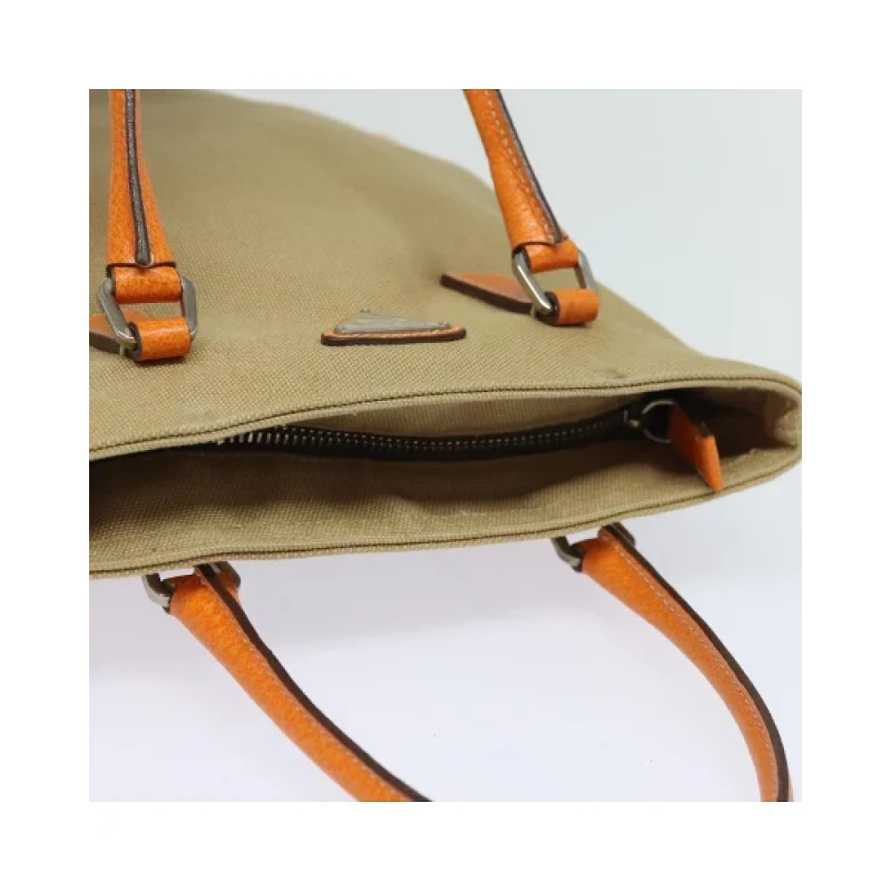 Prada Vintage Pre-owned Canvas prada-bags Orange Dames