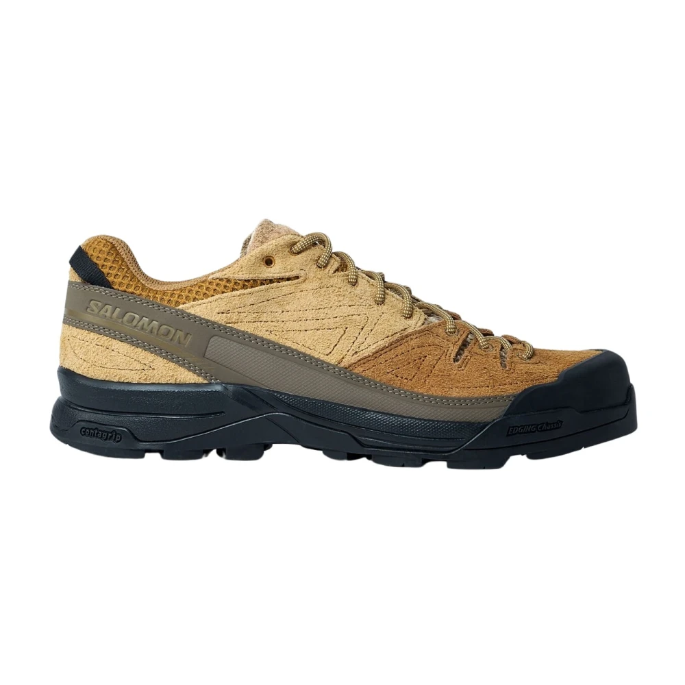 Salomon Sneakers met suède panelen en logo Heren Schoenen Bruin