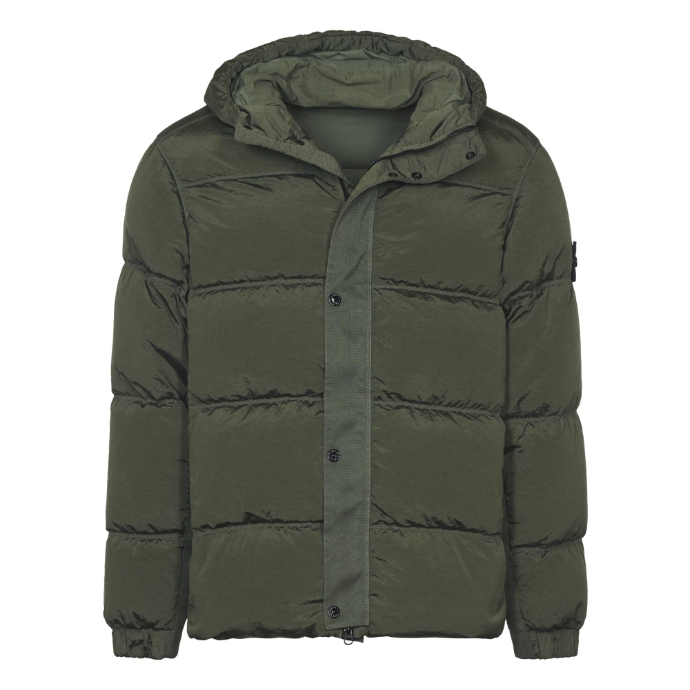 Stone Island Gewatteerde jas voor stijlvolle outfits Green Heren
