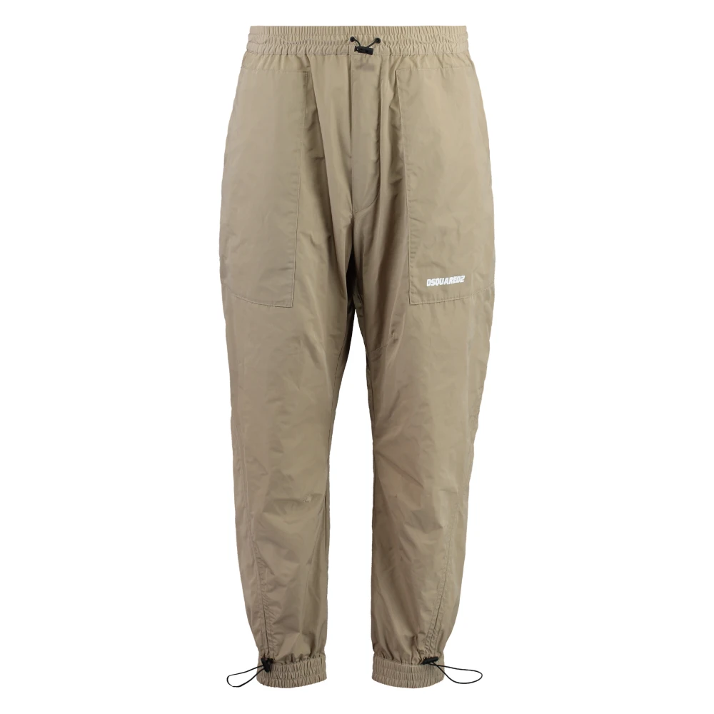 Dsquared2 Polyester Trainingsbroek met Elastische Manchetten Beige Heren