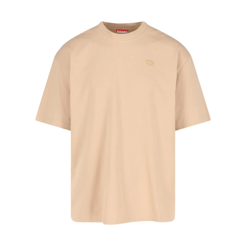 Diesel Beige T-shirts en Polos Beige Heren