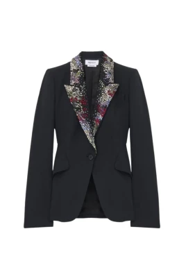 Embroidered Lapel Jacket