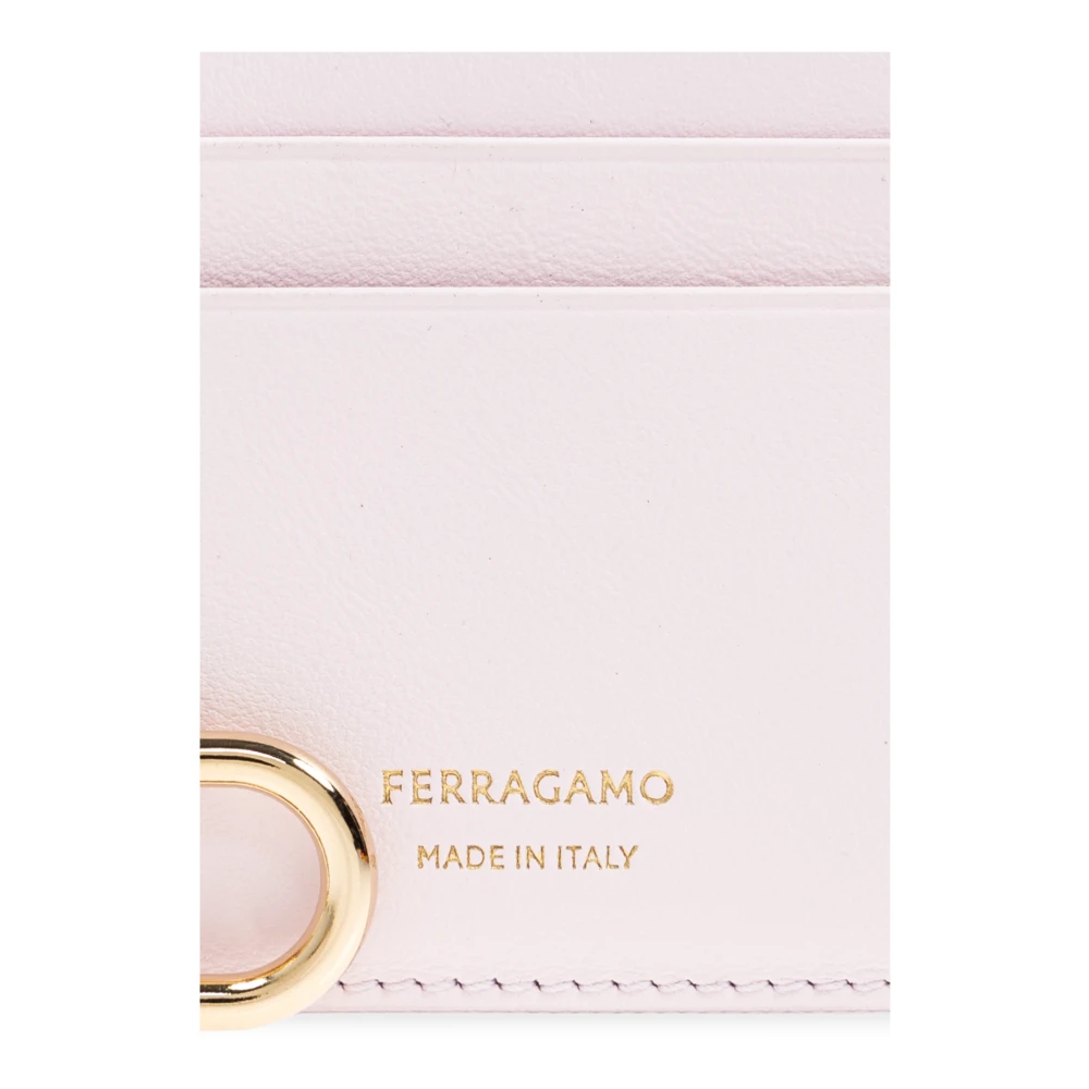 Salvatore Ferragamo Kaarthouder met sleutelhanger Pink Dames