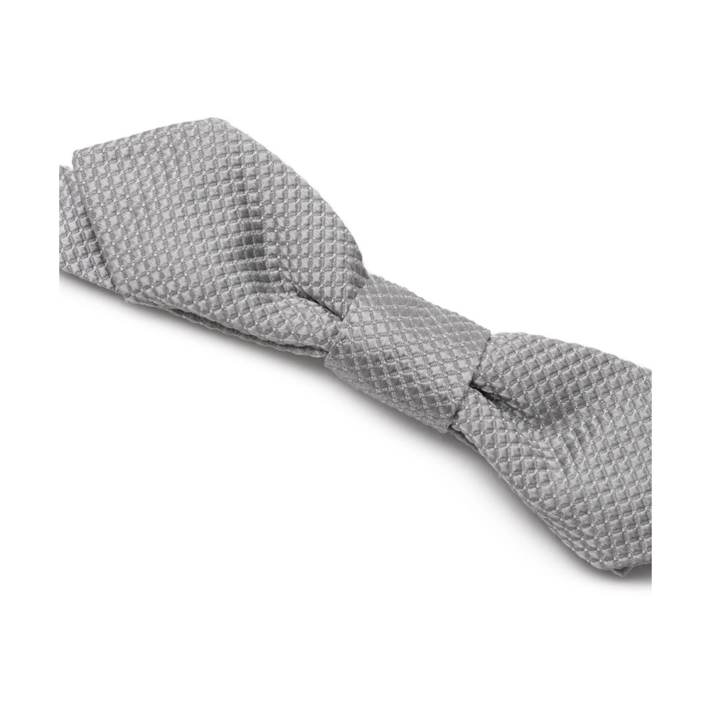 Dolce & Gabbana Zilveren Vlinder Zijden Geborduurde Top Gray Heren