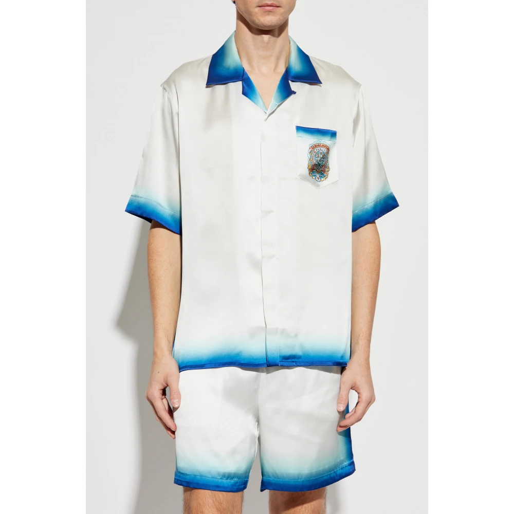 Casablanca Zijden overhemd White Heren