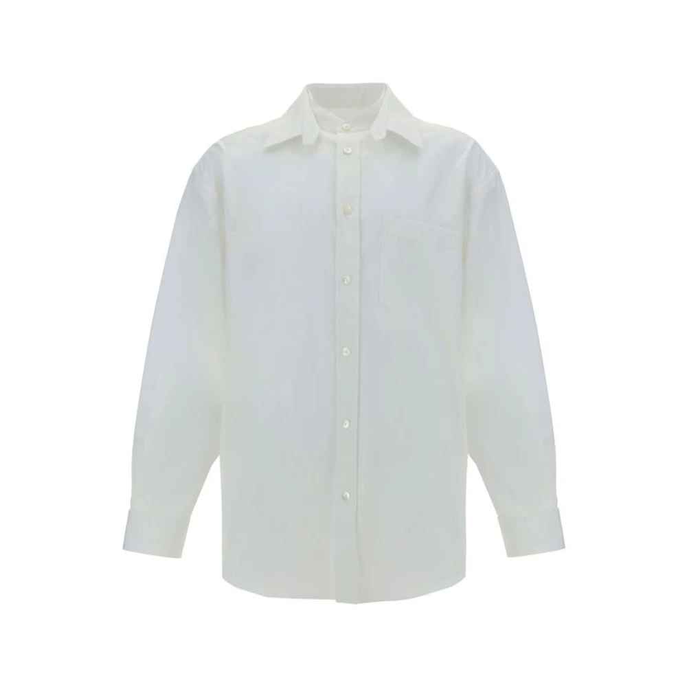 Gucci Klassieke Katoenen Overhemd met Knoopsluiting White Heren