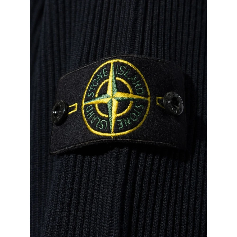 Stone Island Blauwe Sweater Collectie Black Heren