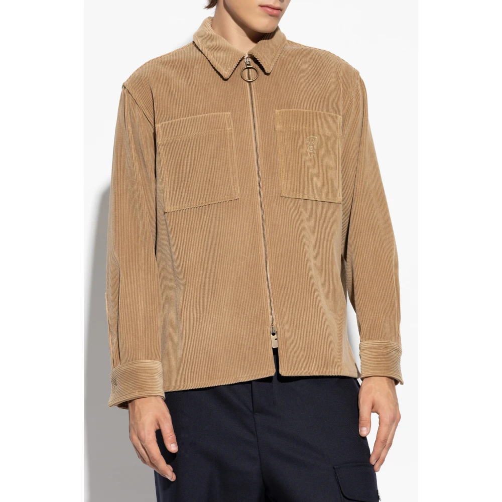Burberry Ribfluwelen jas Beige Heren