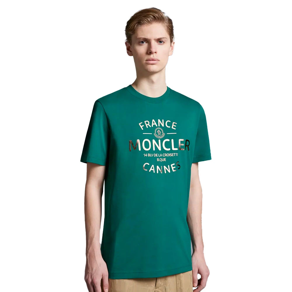 Moncler T-Shirts Green Heren