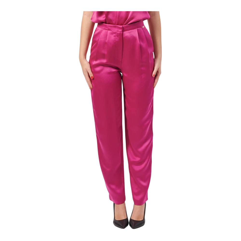 Armani Exchange Fuchsia Hoge Taille Broek Pink Dames