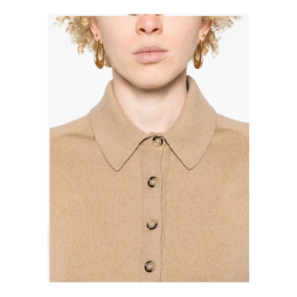 SPORTMAX Bont Trim Crop Sweater Brown Dames