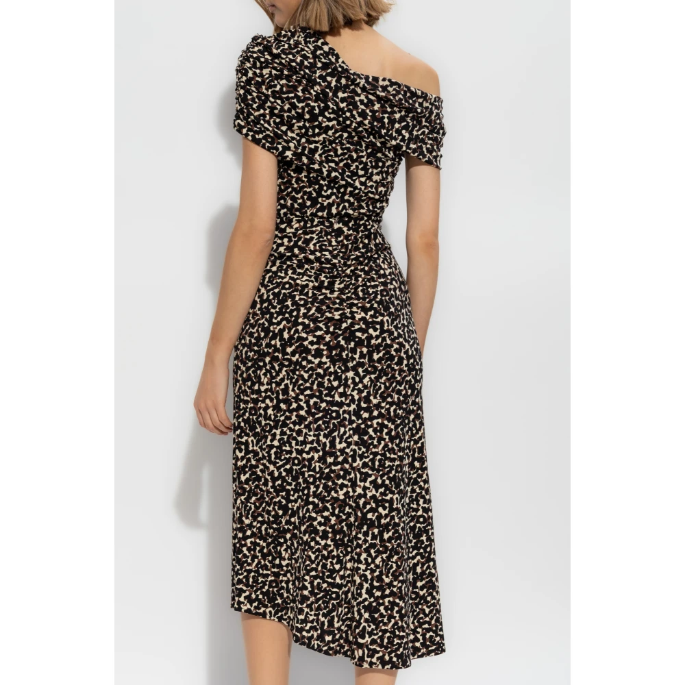Diane Von Furstenberg Jurk Agustin Midi Black Dames