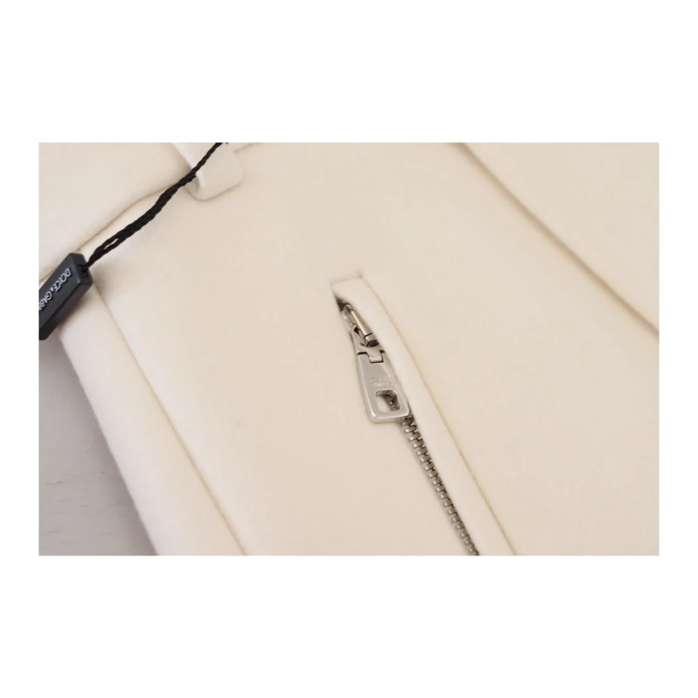 Dolce & Gabbana Witte High Waist A-Lijn Rok met Logo Details White Dames