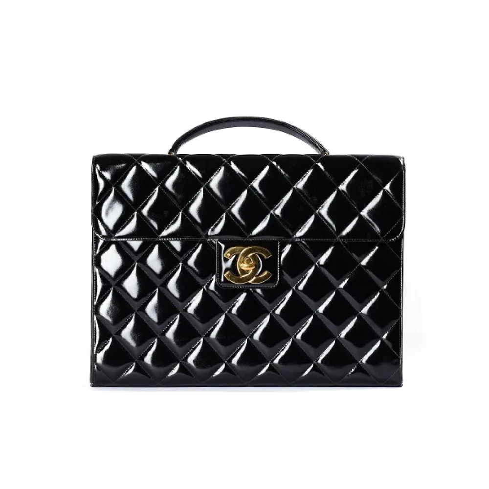 Chanel Vintage Pre-owned Fabric handbags Black Dames