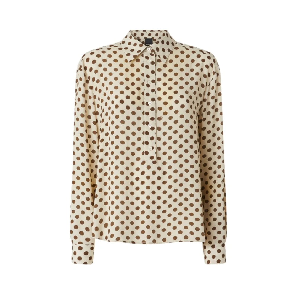 Pinko Stijlvolle Polo Shirt voor Mannen Beige Dames