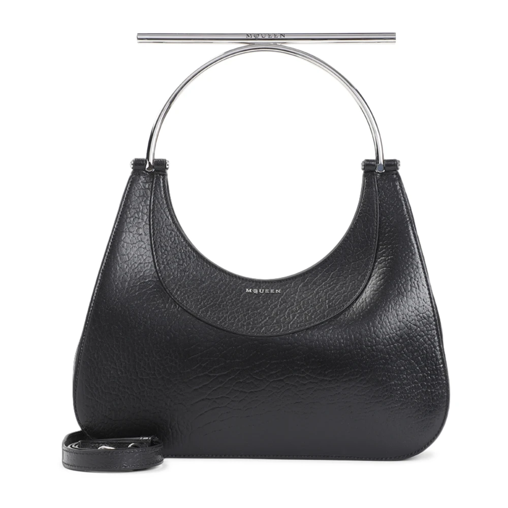 alexander mcqueen Zwart Zilver Cross Bar Tas Black Dames