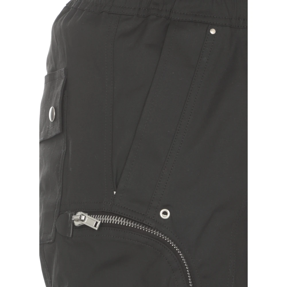 Rick Owens Zwarte katoenen broek met elastische taille Black Heren
