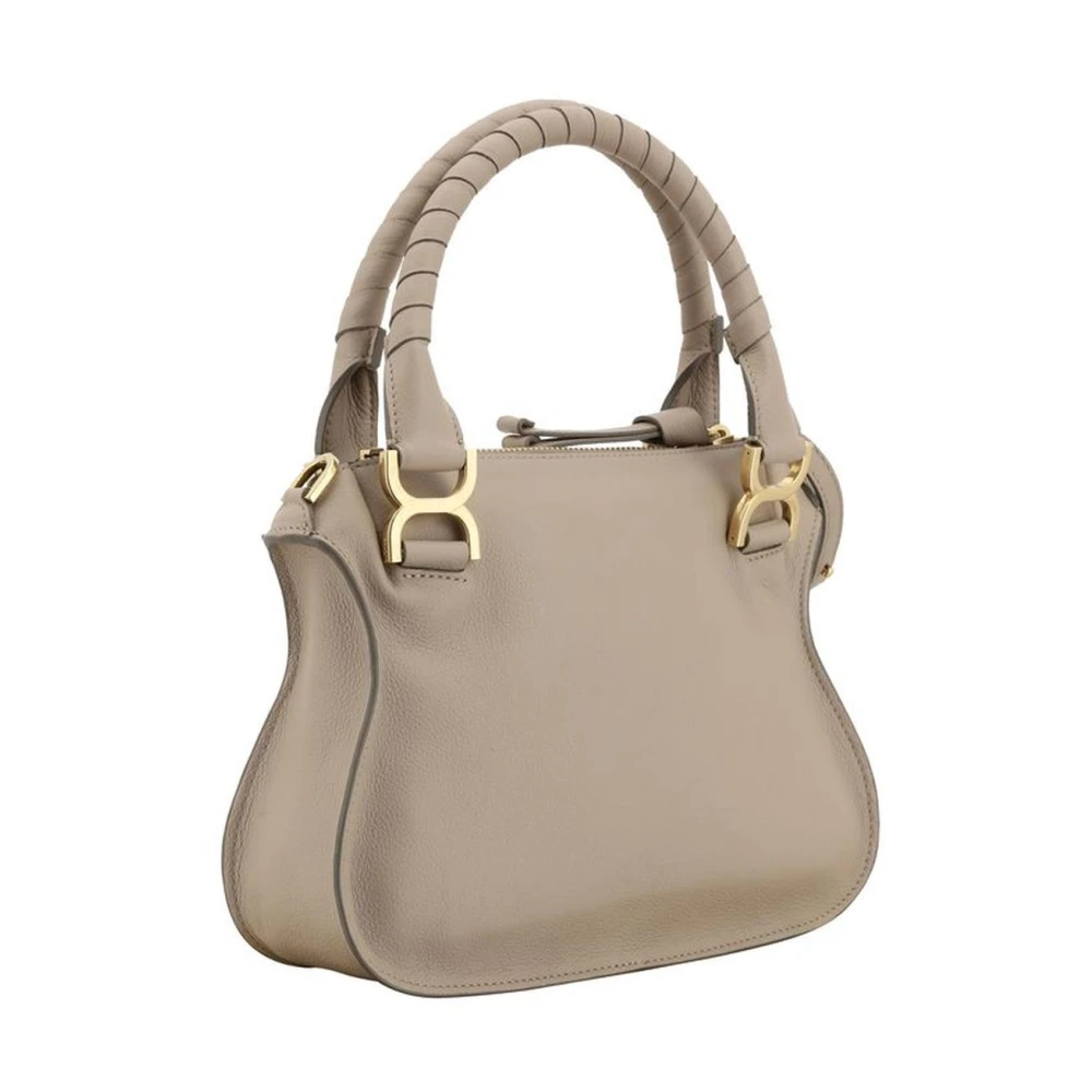 Chloé Leren Tassel Handtas met Verstelbare Band Beige Dames