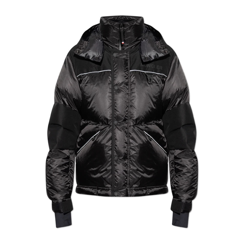 Moncler Zwarte Albiez Jas voor Mannen Black Heren