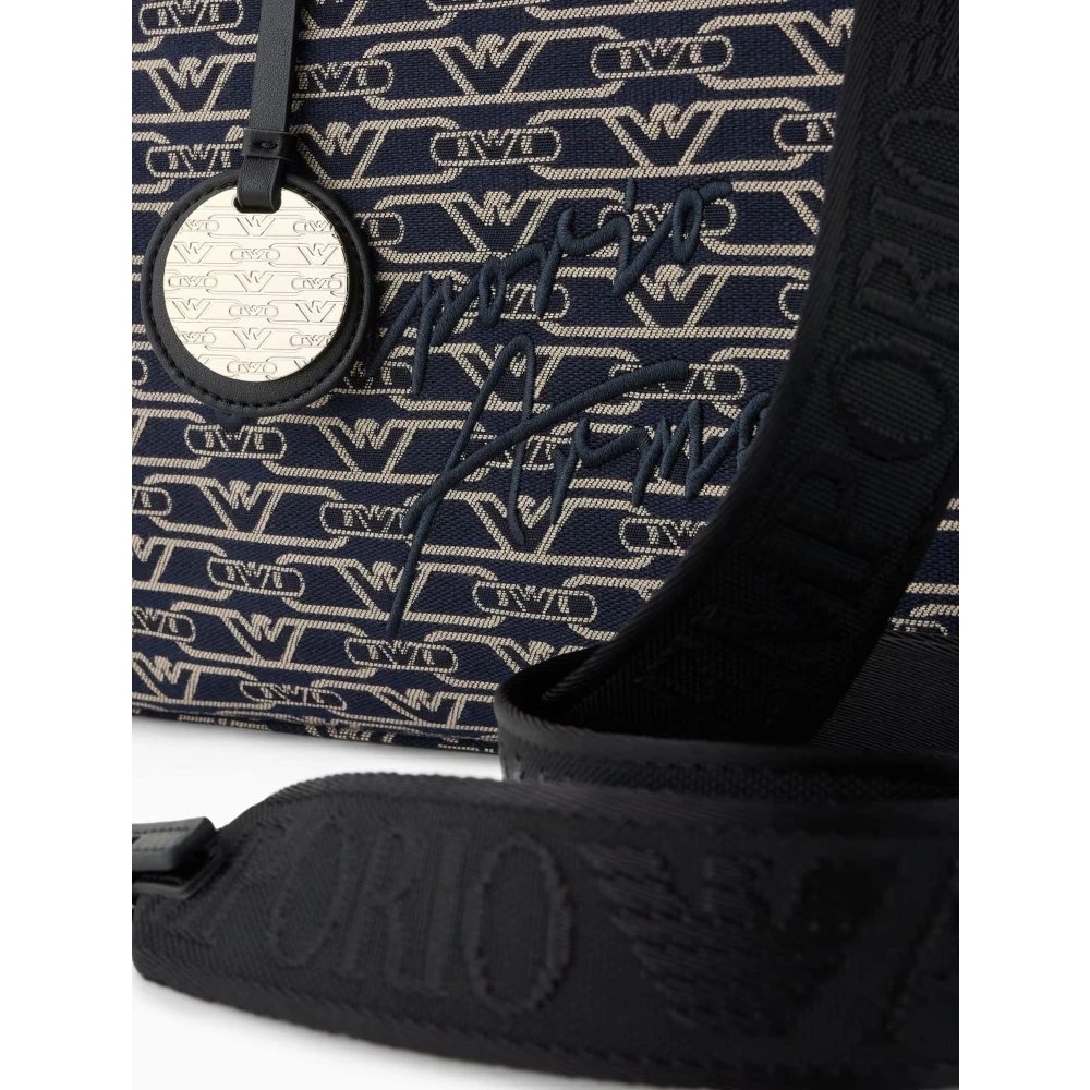 Emporio Armani Charm Jacquard Monogram Tas met Verstelbare Band Multicolor Dames