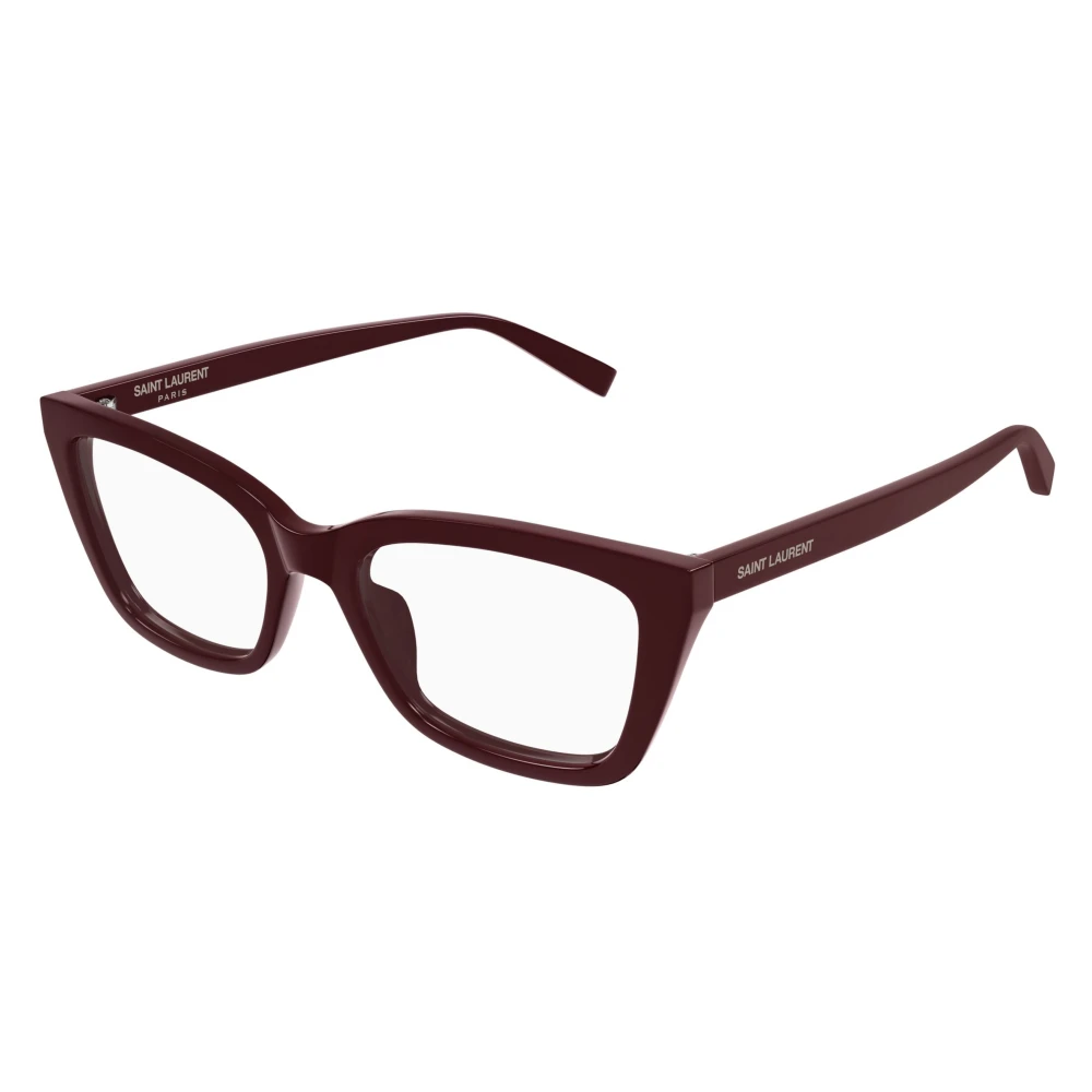 Saint Laurent Unisex Red Glasses, 53 Mm, Cat-Eye Frame